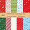 30 Sheets Christmas Pattern Paper Set, A4 Decorative Paper for Card Making Scrapbook Decoration, 10 Designs